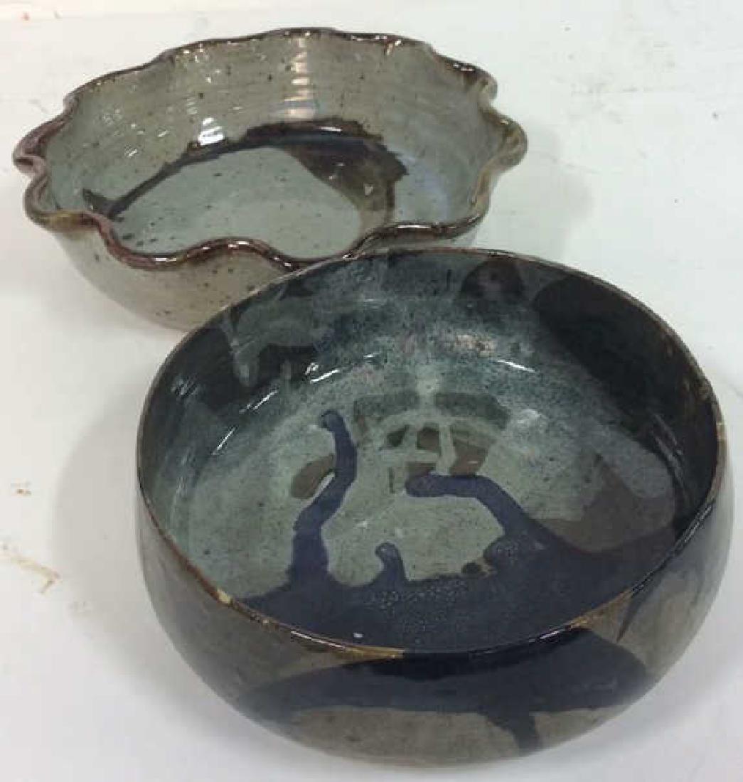 Lot 2 Signed Glazed Ceramic Bowls (1 of 10)