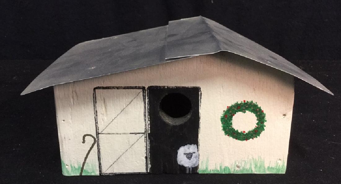 Hand Crafted Barn Form Wood Bird House (1 of 5)