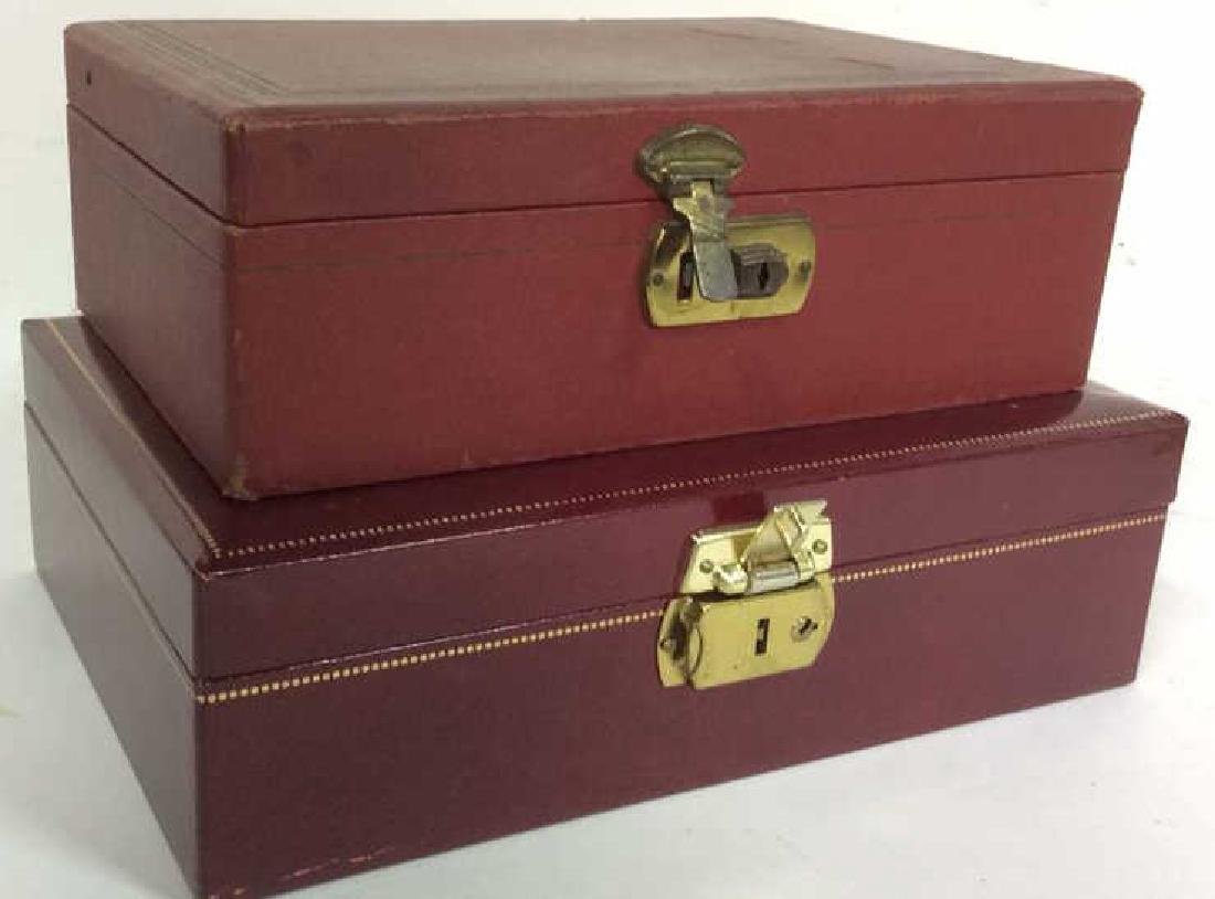 2 Vintage Red Jewelry Boxes (1 of 6)