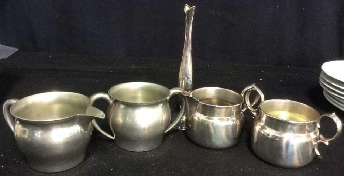 Group Lot Pewter Silver plate Table Top (1 of 7)