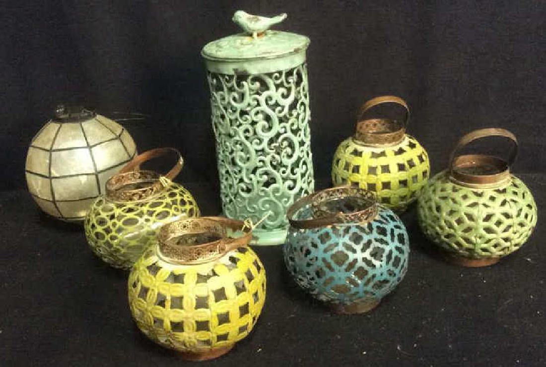 7 Metal Candle Holder Lanterns (1 of 5)
