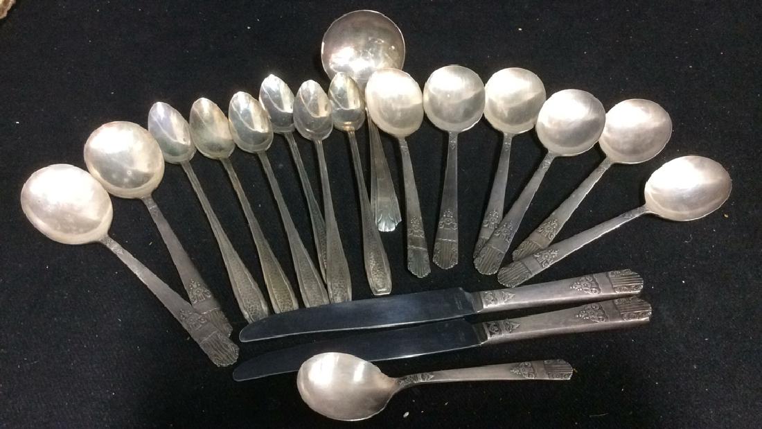 Vintage Silver Plate Group Spoons sets and more (1 of 10)