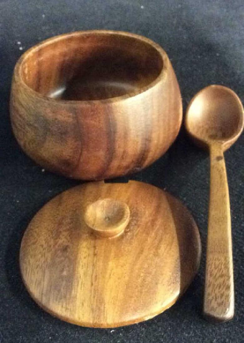 Mid Century Teak Bowl W Spoon (1 of 7)