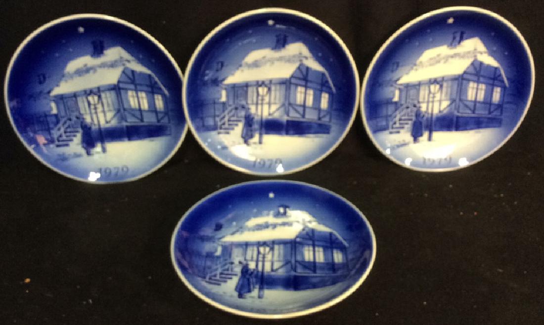 Set 4 Marked Collectible Blue White Porcelain (1 of 6)