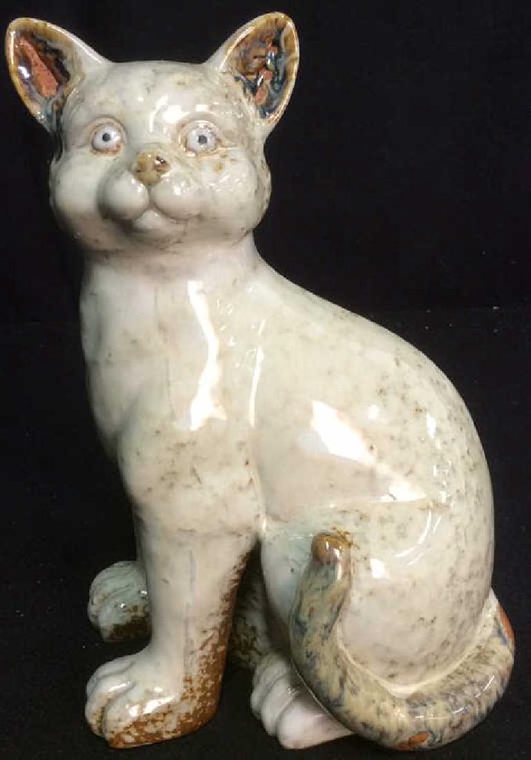 Hand Made Painted Ceramic Cat (1 of 9)