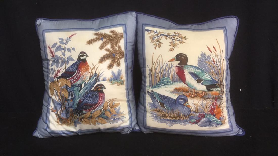 Pair Quail and Duck Theme Throw Pillows (1 of 10)