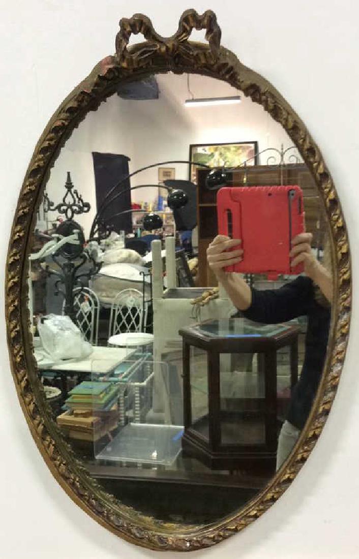Carved Gilded Oval Mirror (1 of 7)