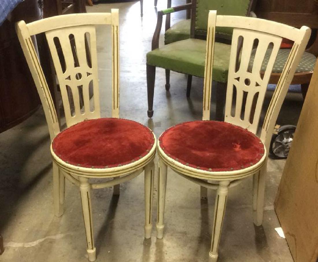 Pair Vintage Painted Cafe Style Chairs (1 of 10)