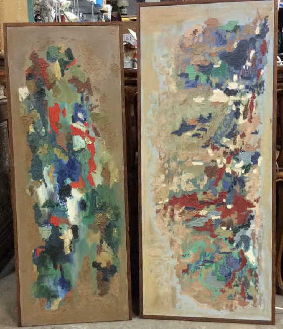Pair STROMBERG Abstract Paintings, 1960 (1 of 9)