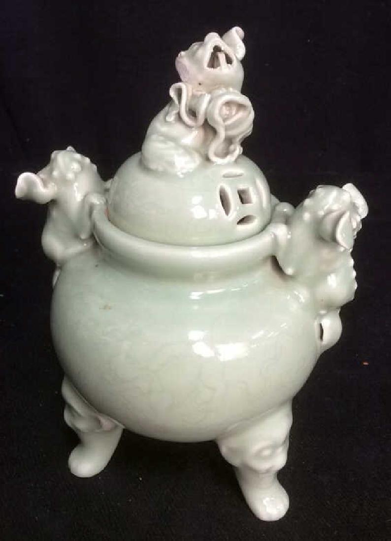 Asian Celadon Ceramic Censer (1 of 10)