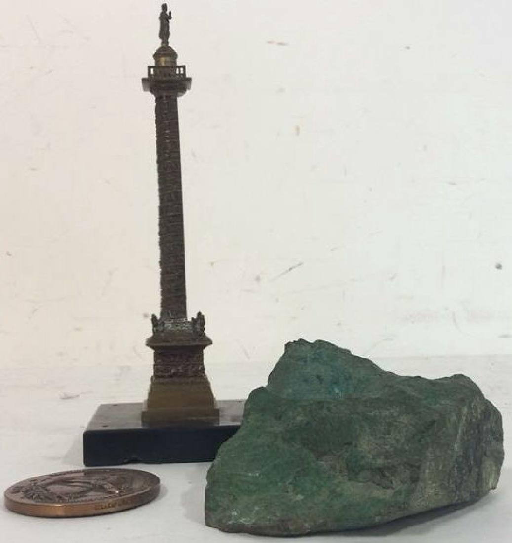 Lot 3 Barometer, Coin, & Rock (1 of 10)