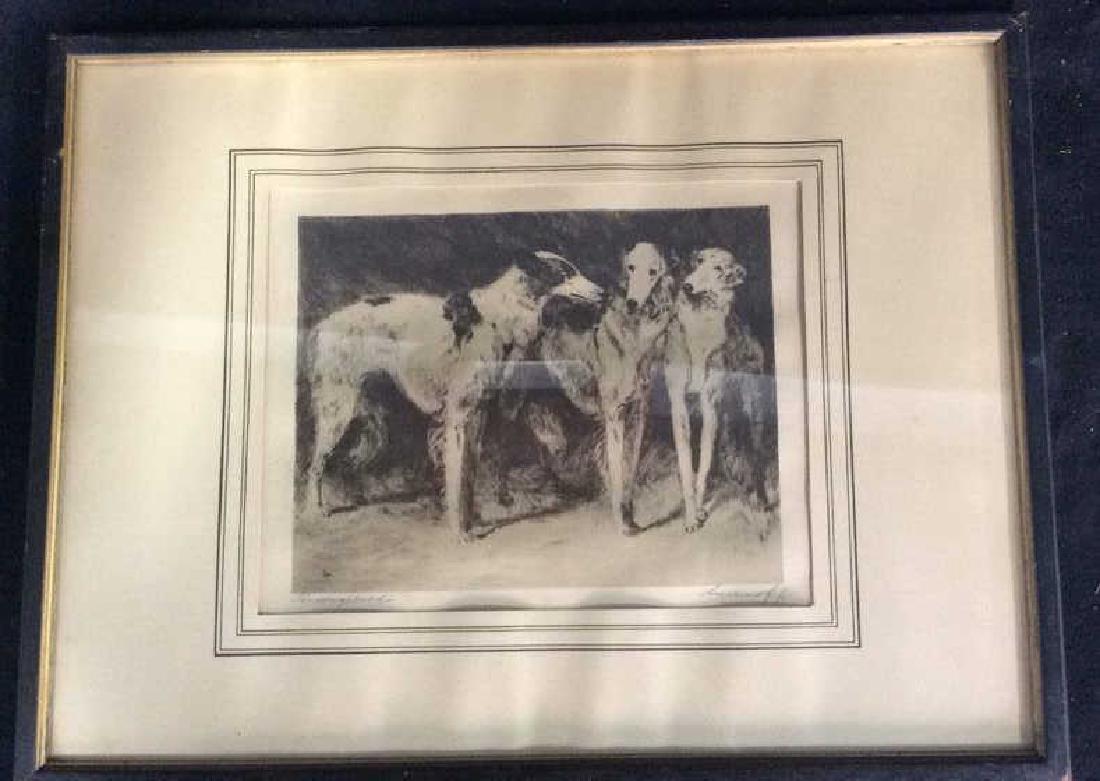 Antique Signed Dog Print, Smerinoff (1 of 9)