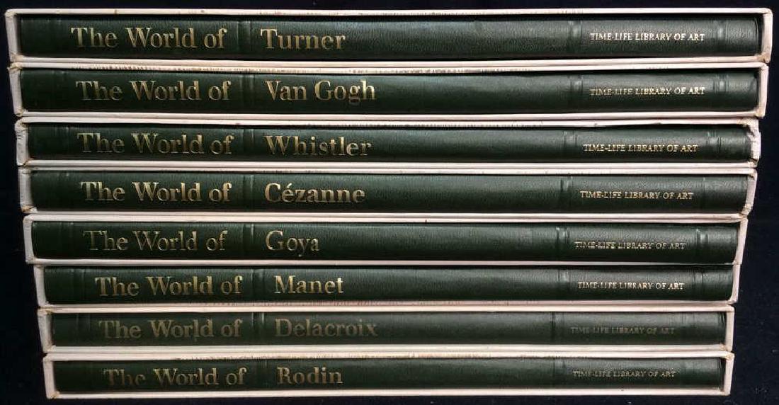 Lot 8 TIME LIFE LIBRARY OF ART Books: Includes TURNER, VAN GOGH, WHISTLER, CEZANNE, GOYA, MANET, DELACROIX, RODIN. Each measures approx 13 inches tall 10 inches wide.