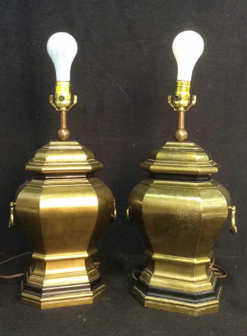 Pair Vintage Brass Handled Lamps (1 of 10)