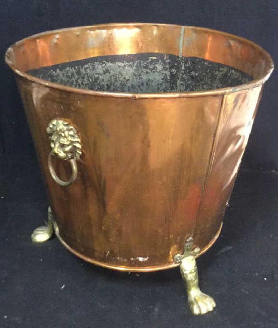 Antique English Copper Footed Cauldron C 1860 (1 of 10)