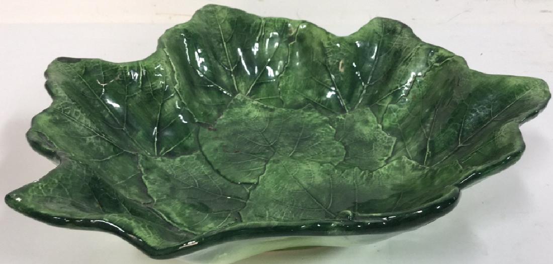 Hand Painted Ceramic Leaf Form Salad Bowl (1 of 8)