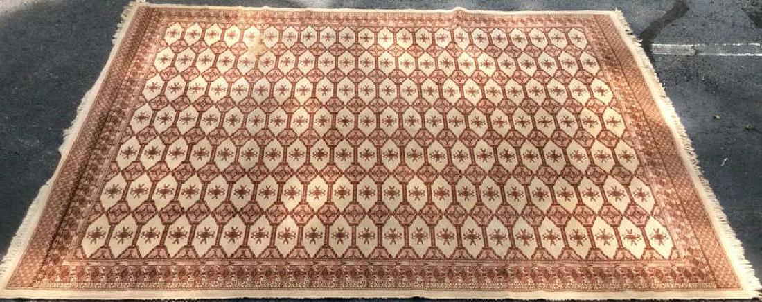 Geometric Pattern Detailed Cream Toned Rug (1 of 10)