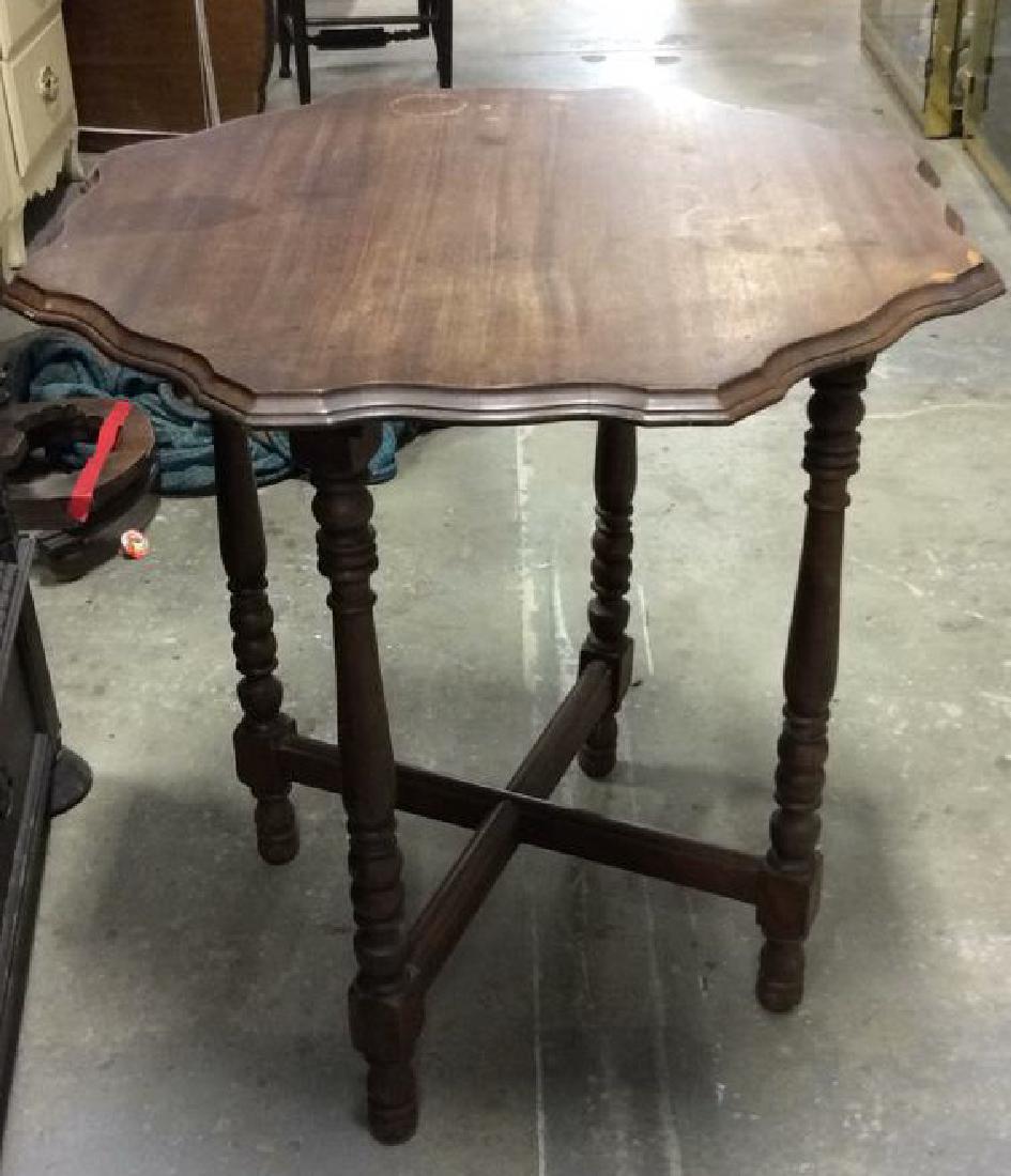 Vintage Brown Toned Wooden Side Table (1 of 10)