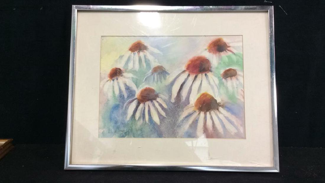 LL WILLIAMS Framed Watercolor Style Floral Artwork (1 of 10)