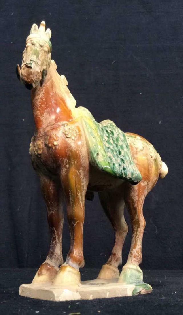 Glazed Ceramic Asian  Horse Figurine (1 of 10)