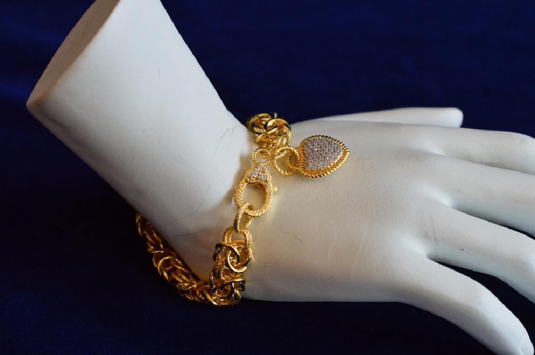 7" Judith Ripka Gold Clad Verona Textured Byzantin (1 of 1)