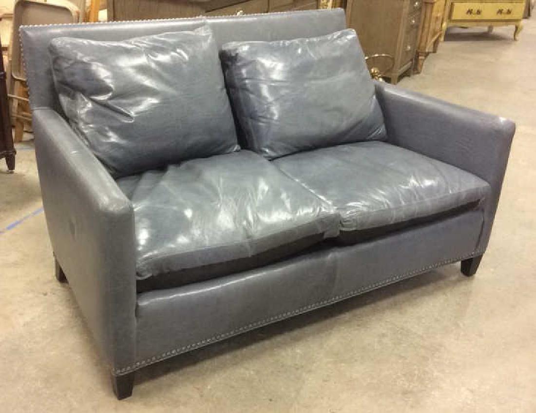 New Contemporary Leather Loveseat (1 of 9)