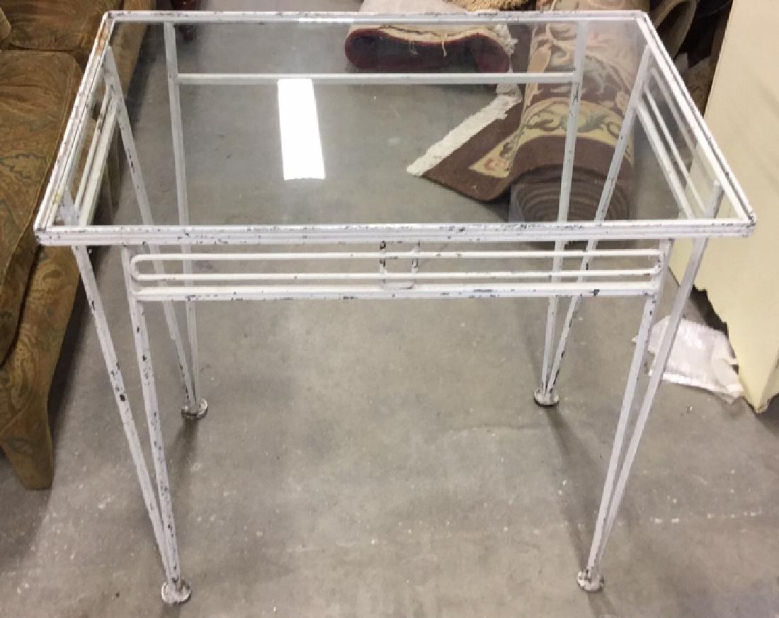 Vintage Iron & Glass Side Table (1 of 10)