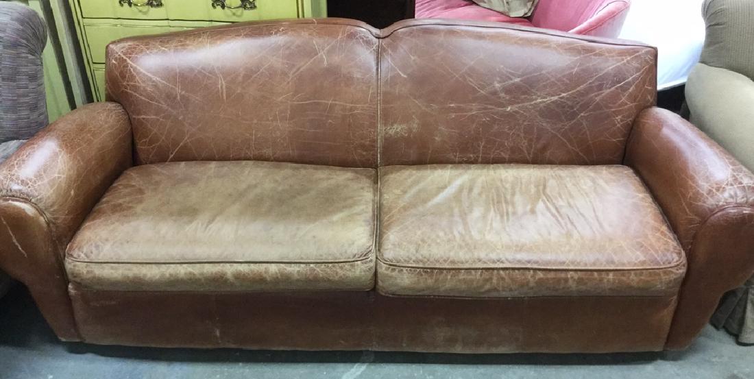 Light Brown Toned Leather Couch (1 of 10)