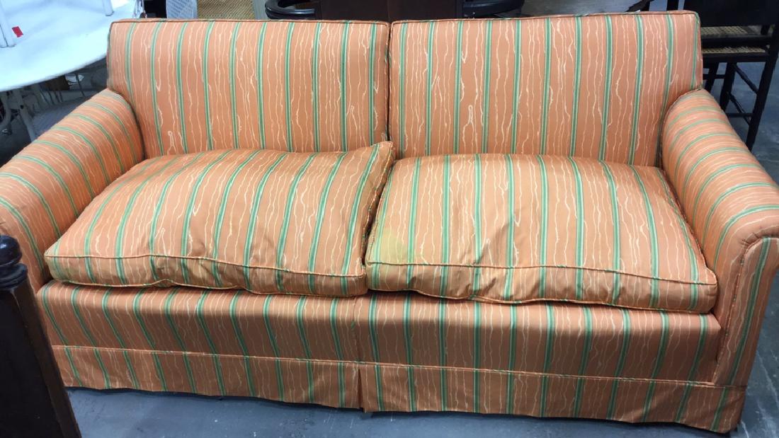 Vintage Upholstered Orange Sofa (1 of 8)