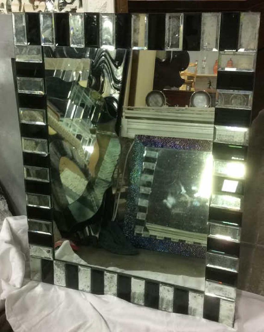 Contemporary Glass brick framed Mirror (1 of 9)