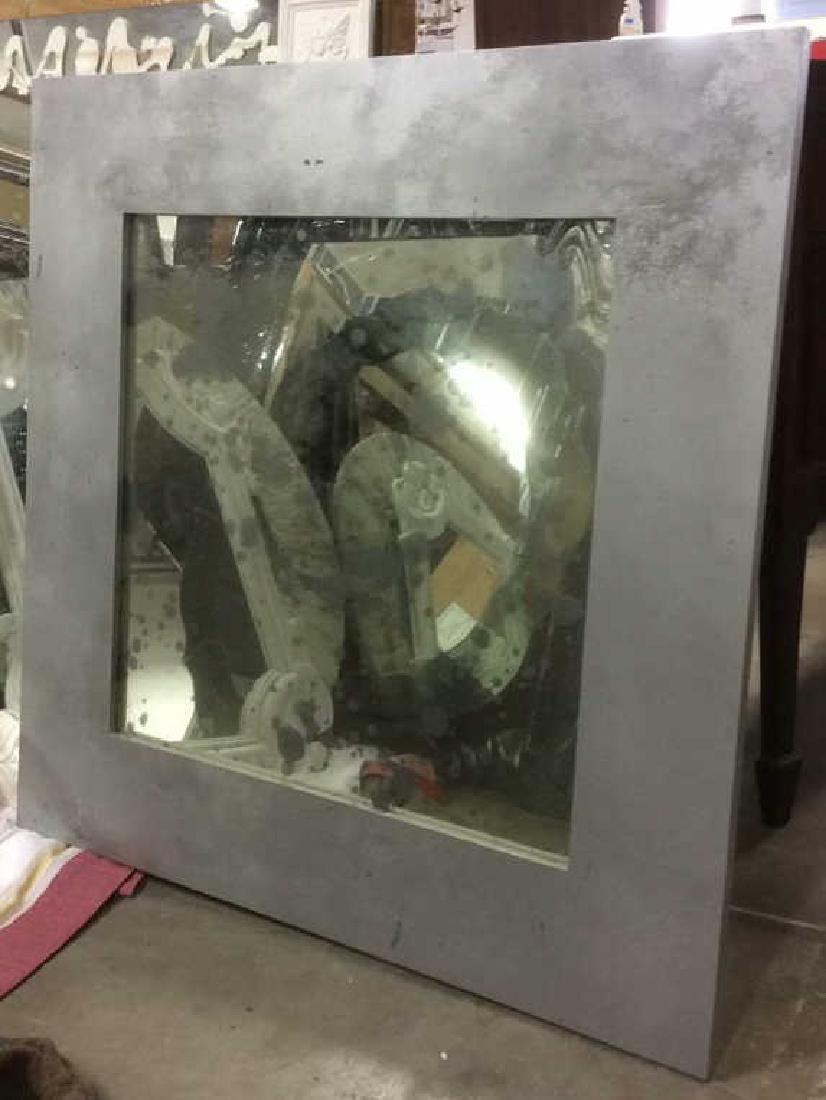 Contemporary Gray composite framed mirror (1 of 8)