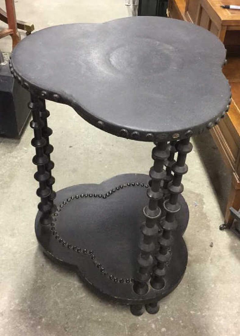 Vintage Leather Topped Side Table (1 of 8)