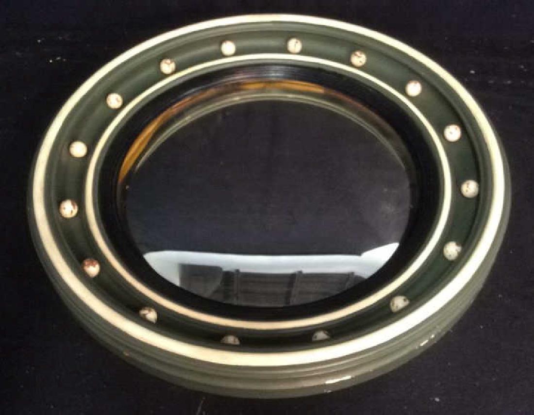 Painted Wood Bulls Eye Mirror (1 of 7)