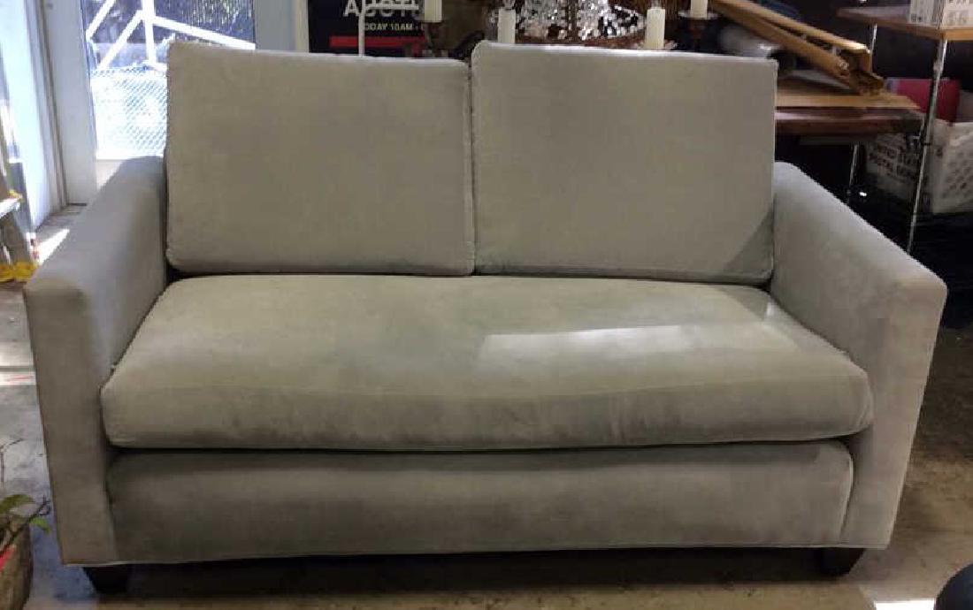 Light Grey Pewter Toned Loveseat (1 of 10)