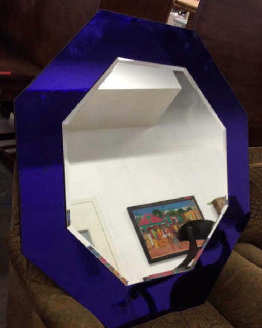 Purple Glass Framed Octagon Mirror (1 of 10)