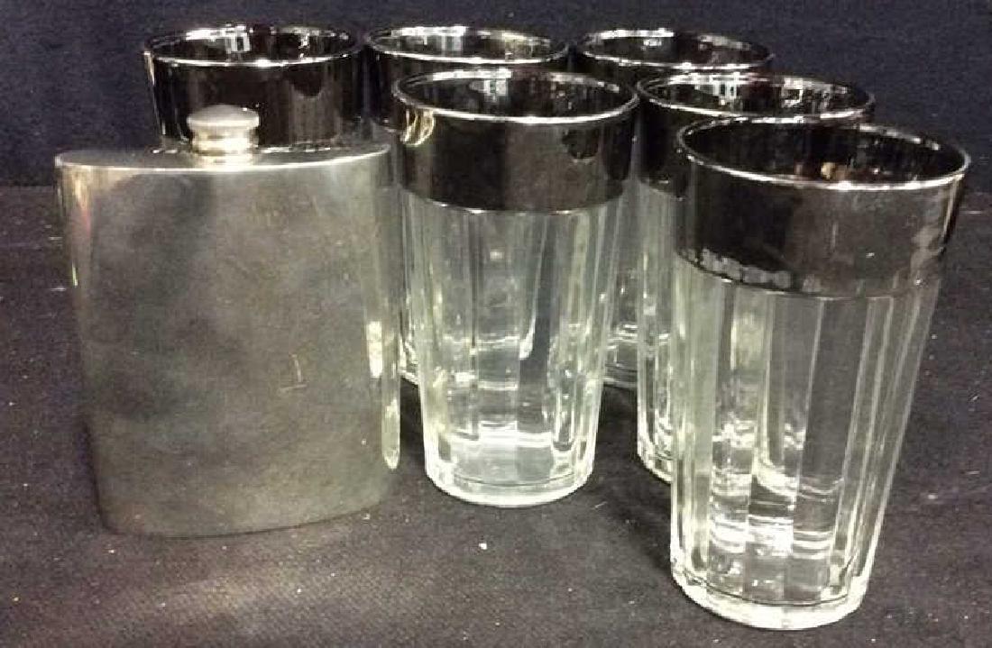 Group S/P Brooks Brothers Flask and 6 Highball (1 of 6)