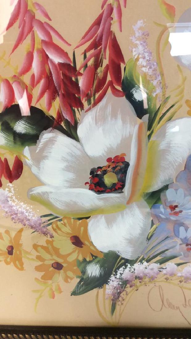Framed Floral Artwork Signed (1 of 11)