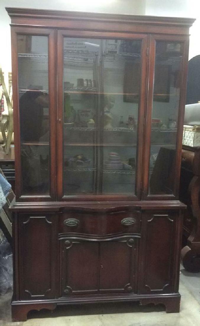 Mahogany and Glass Vintage China Cabinet (1 of 10)