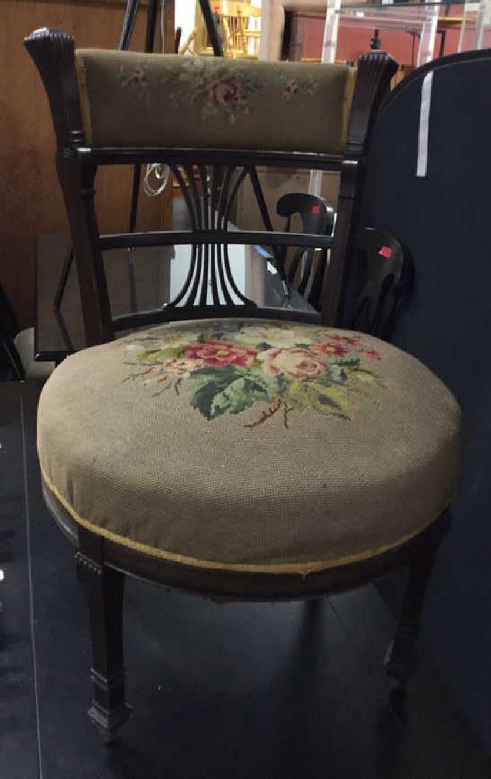 Antique Chair Needlepoint Upholstery (1 of 10)
