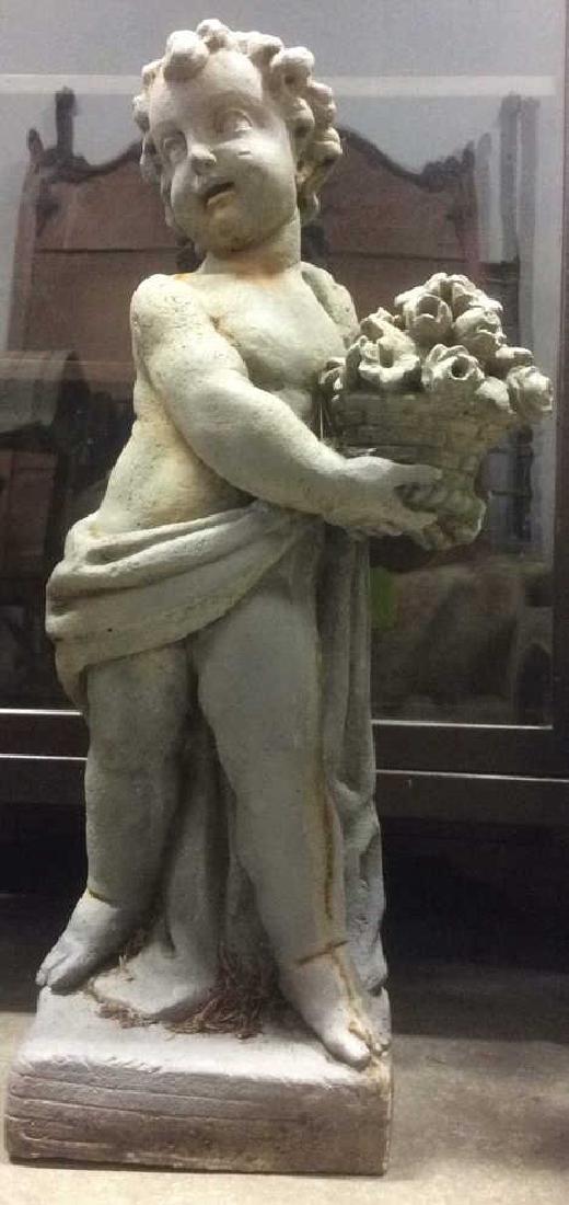 Faux Stone Baby Cupid Statue Outdoor Ornament (1 of 10)