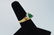 Ladies 14k Gold, Beryl and Diamond Ring Size 6 1/4 - 2