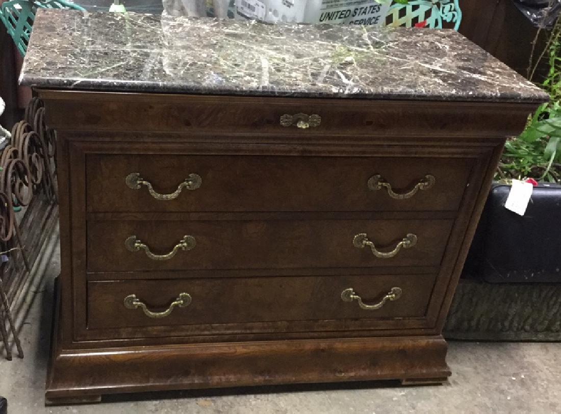 HENREDON Charles X Style Marbletop Commode (1 of 10)