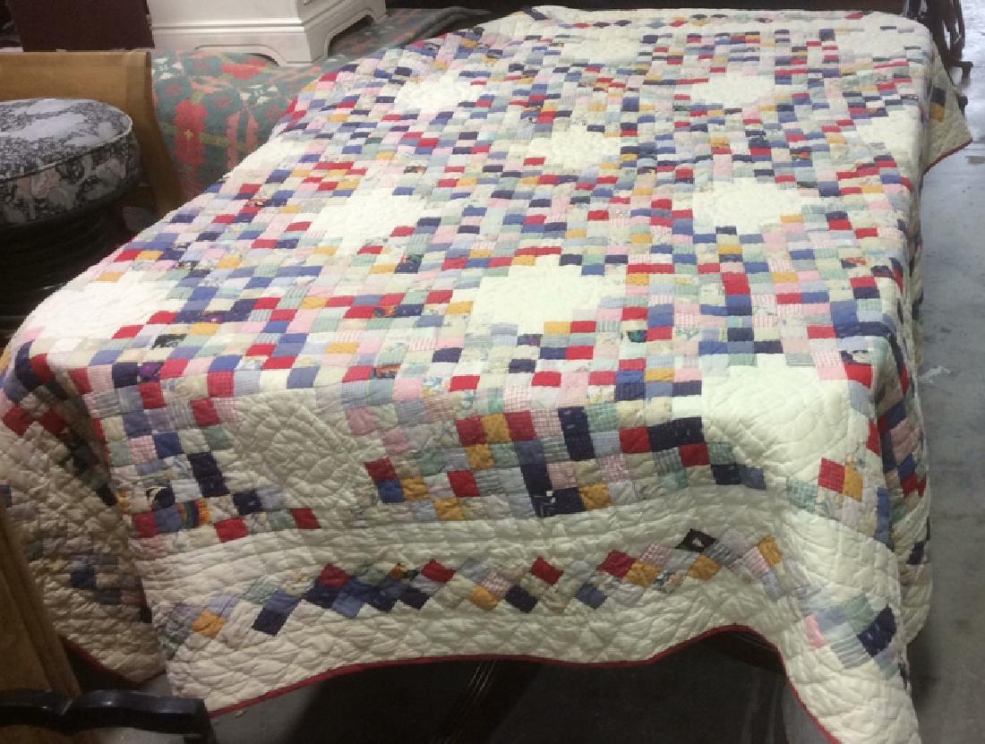 Cotton Vintage Patchwork Quilt (1 of 8)