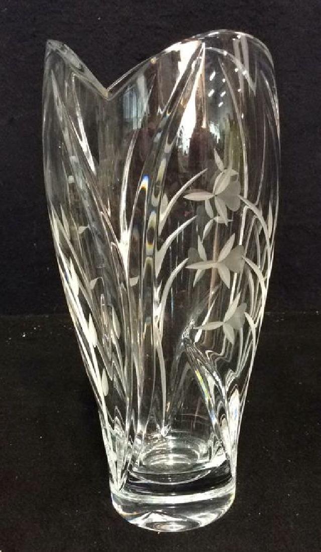 LENOX Crystal Vase W Floral Etched Detailing (1 of 10)