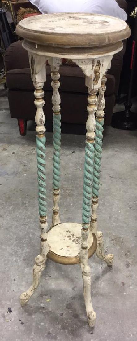 Vintage Carved and Painted Wood Pedestal (1 of 6)