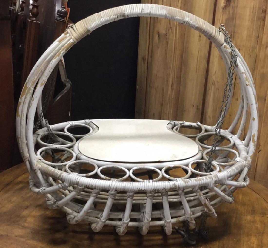 Vintage Hanging Wicker Planter Display (1 of 8)