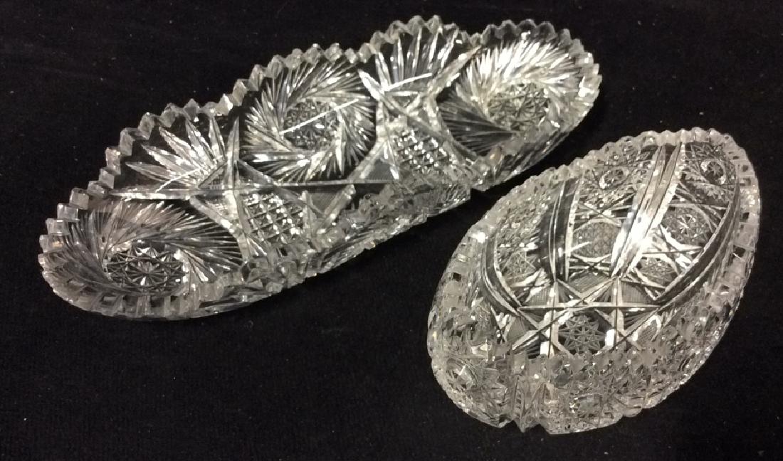 Lot 2 Crystal Cut Dishes (1 of 10)