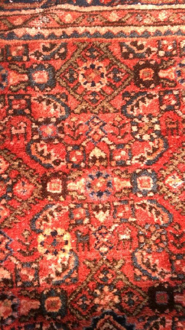 Oriental Wool Carpet Cranberry Toned Fringed Rug (1 of 10)