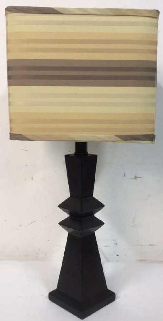 Geometric Shaped Ceramic Table Lamp and Shade (1 of 10)