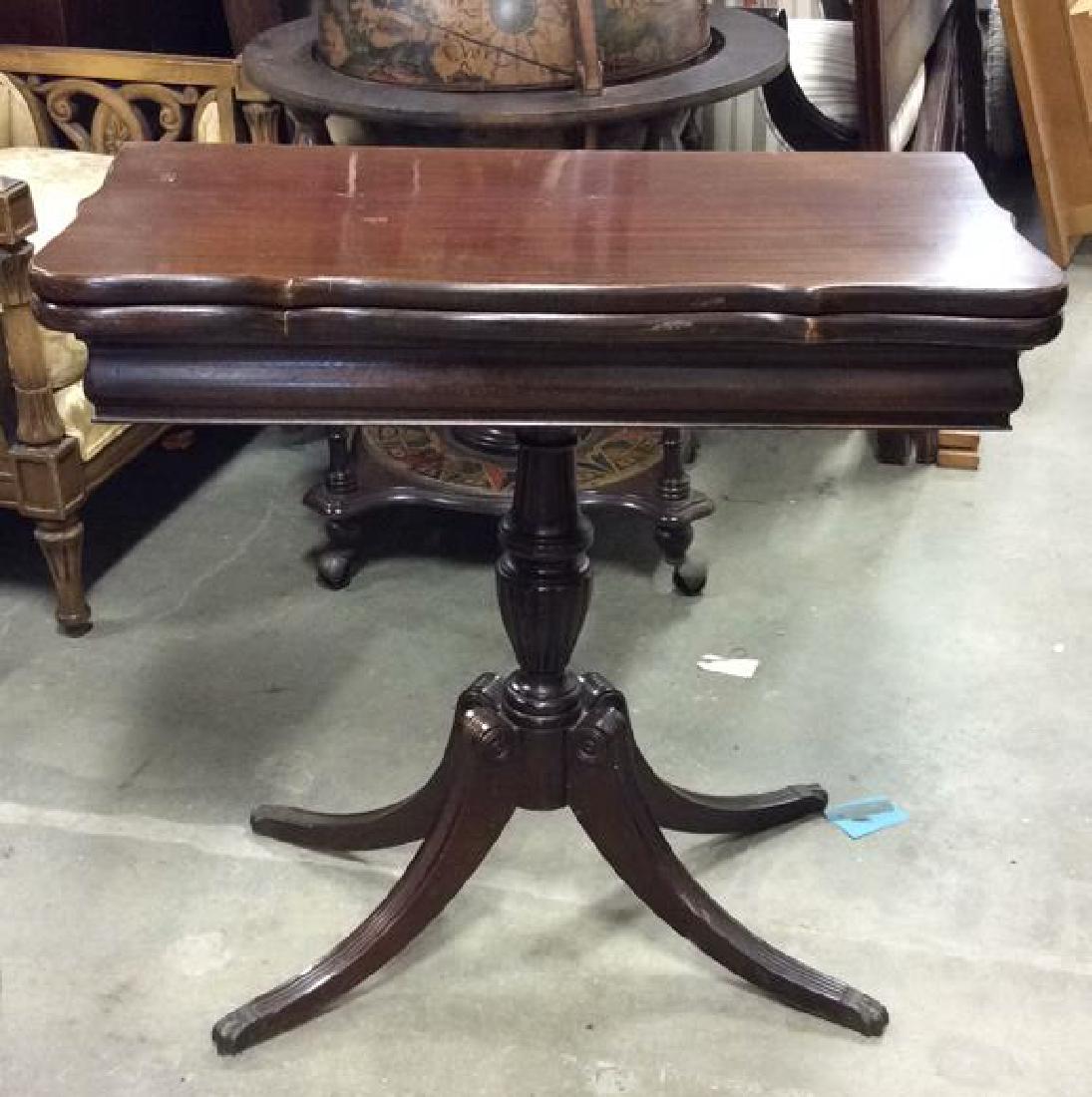 Empire Style Mahogony Flip Top Table (1 of 8)